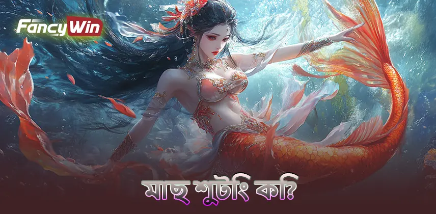 সমুদ্রের মধ্যে মাছ ও কল্পনার জলজ চরিত্রের ফিশ শুটার থিম