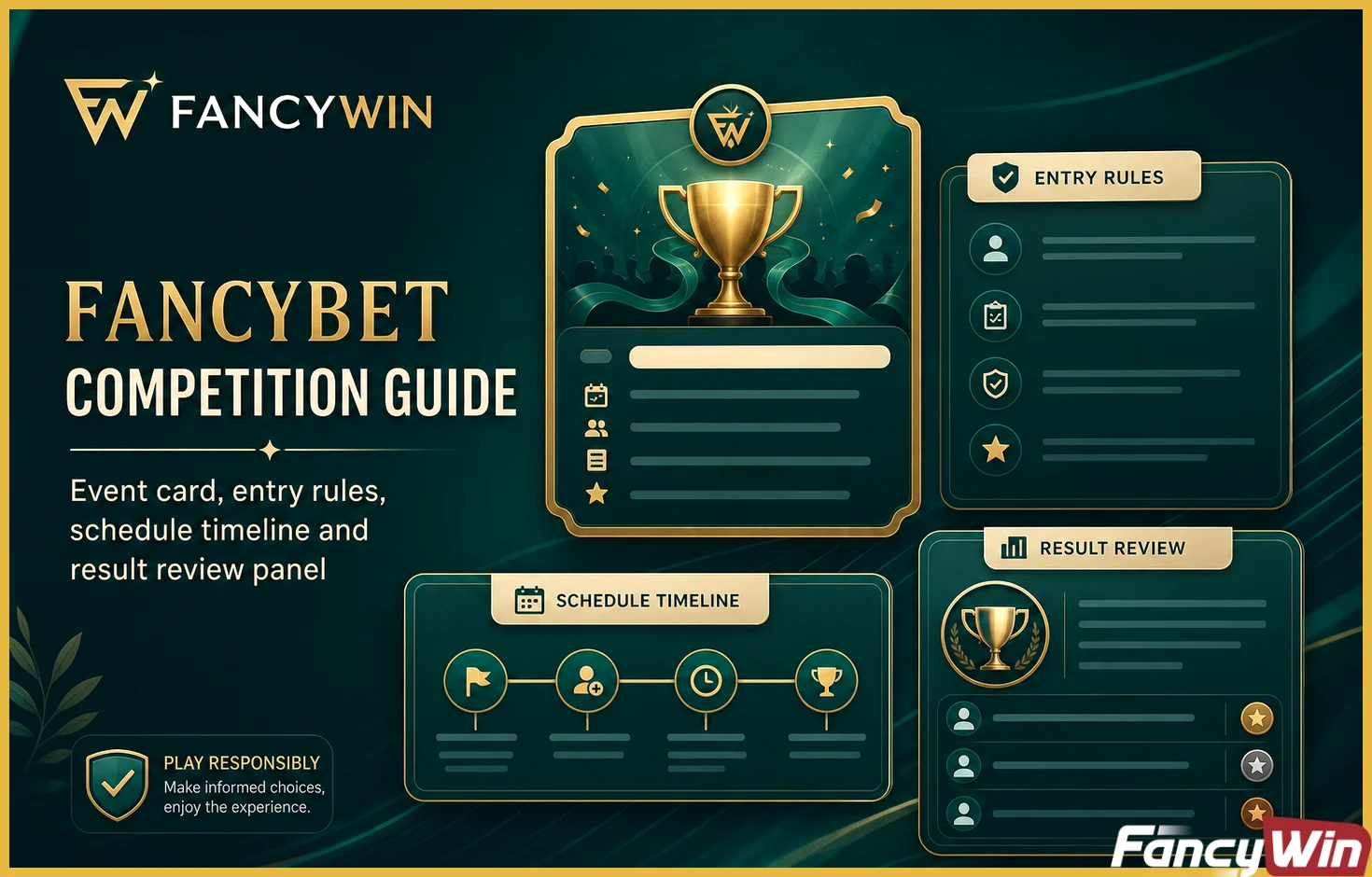 Fancybet Competitionের entry, schedule ও result guide visual