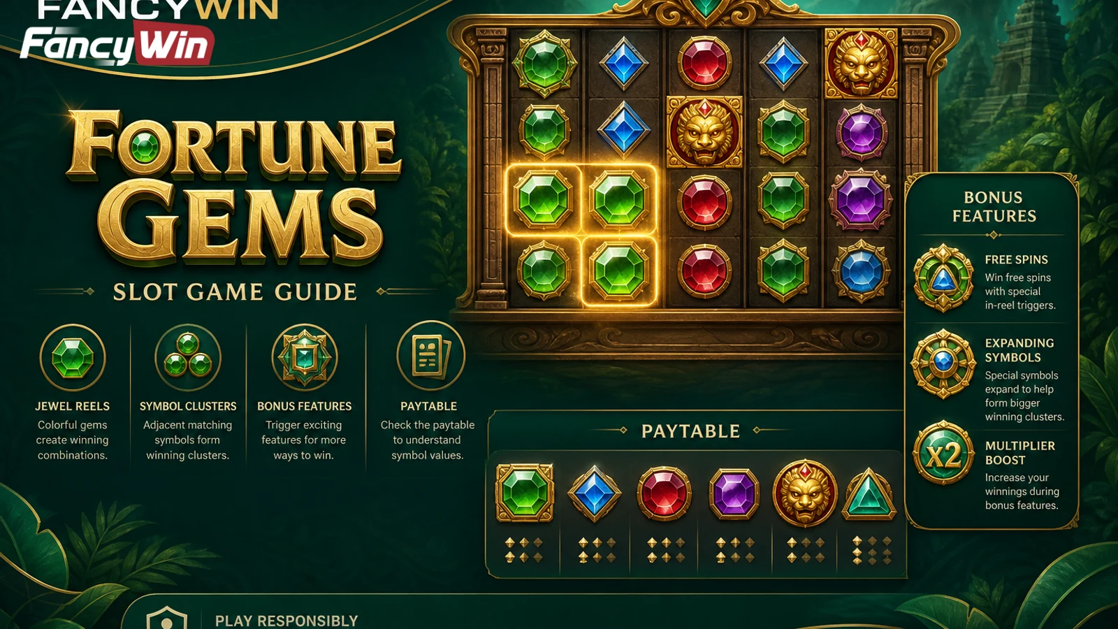 Fortune Gems স্লট: প্রতীক ও বোনাস ফিচার যাচাই Fortune Gems স্লটে প্রতীক ও বোনাস পর্ব বোঝার চিত্র