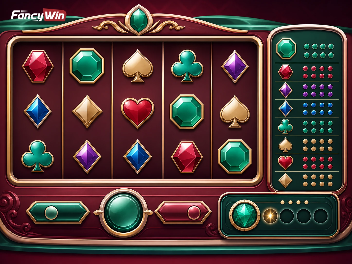 Fancywin Slot Game-এর reels, symbol ও bonus feature interface-এর visual